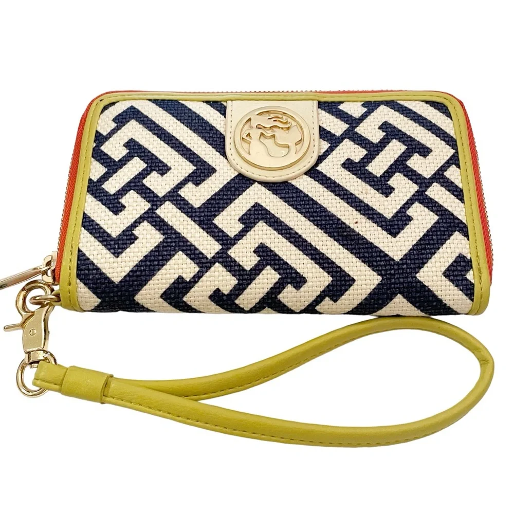 SPARTINA 449 Haig Point Folio Phone‎ Wristlet Wallet Mermaid Blue Green Printed